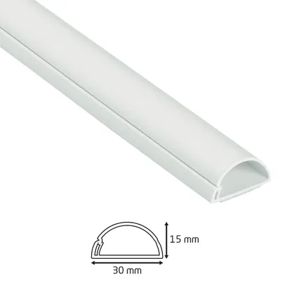 Kit de raccord pour goulotte D-Line auto-adhésif  + accessoires à clipser 30x15mm blanc 2