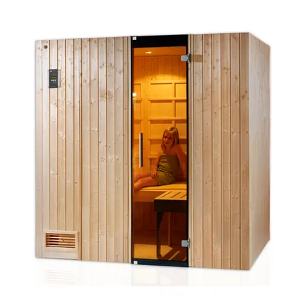 Weka Uppsala alles-in-1 sauna (IR, Fins en Stoombad) 121x212cm 2