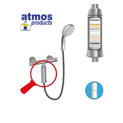 Filtre à douche purifiant Atmos avec recharge 7