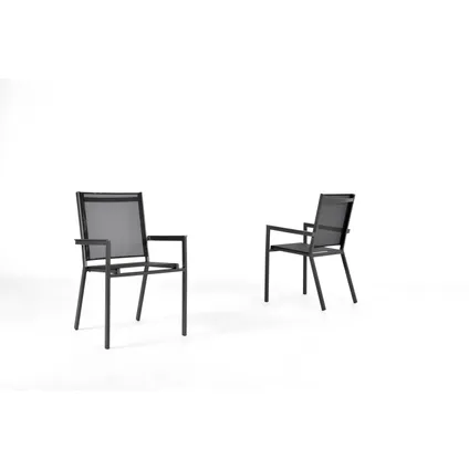 Arcane stoel Sunrise stapelbaar textileen aluminium 4