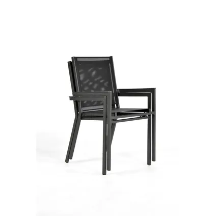 Arcane stoel Sunrise stapelbaar textileen aluminium 5