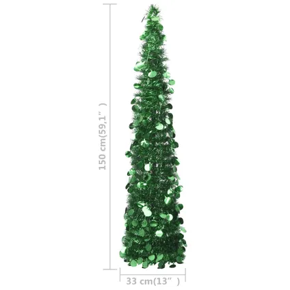 vidaXL Kunstkerstboom pop-up 150 cm PET groen 5
