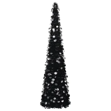 vidaXL Kunstkerstboom pop-up 180 cm PET zwart