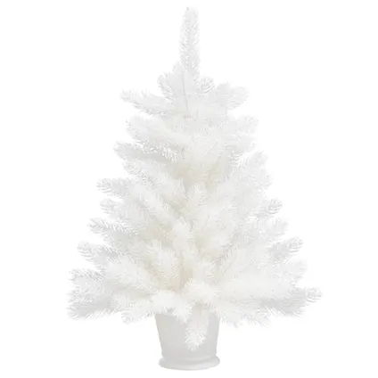 vidaXL Kunstkerstboom met levensechte naalden 65 cm wit 2