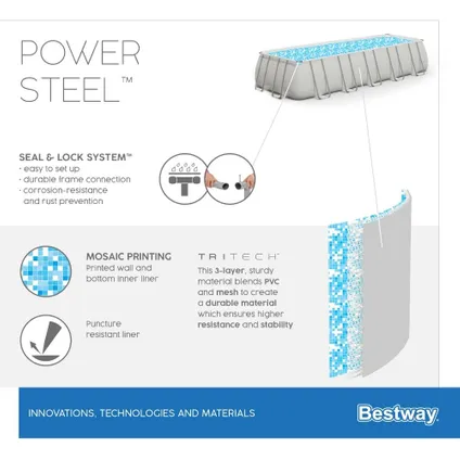 Bestway - Power Steel - Opzetzwembad inclusief filterpomp en 10