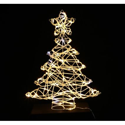 Central Parl lichtgevende kerstboom 3D warm/koel wit 46,5x11,5x59cm