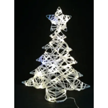 Sapin de Noël lumineux 3D Central Park blanc chaud/froid 46,5x11,5x59cm 4