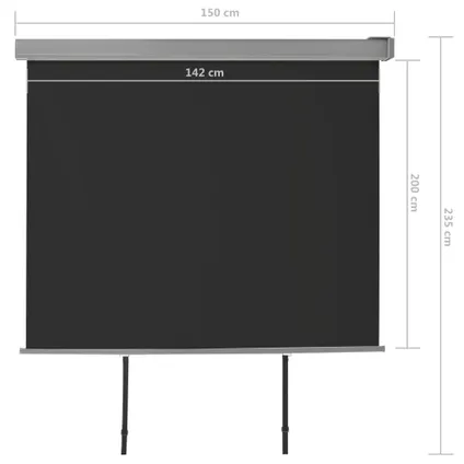 VidaXL balkonscherm multifunctioneel 150x200cm zwart 7