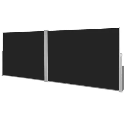 VidaXL windscherm uittrekbaar 180x600cm zwart 2