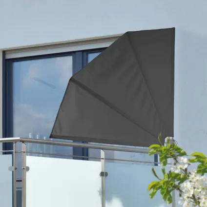 VidaXL HI balkonscherm 1,2x1,2m polyester zwart 2