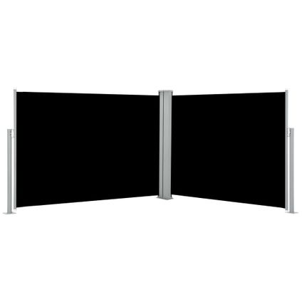 VidaXL windscherm uittrekbaar 100x1000cm zwart