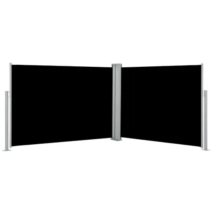 VidaXL windscherm uittrekbaar 120x1000cm zwart