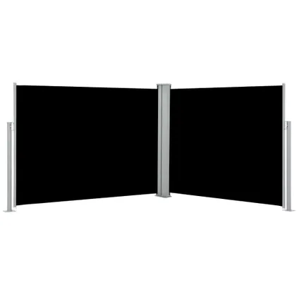 VidaXL windscherm uittrekbaar 170x1000cm zwart
