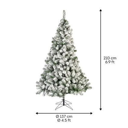 Sapin de Noël artificiel Decoris Imperial Pine Snowy - PVC - ⌀137cm - ↕210cm 6