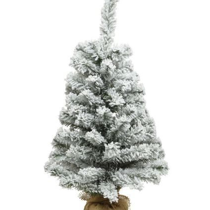 Mini sapin de Noël Decoris Imperial 90cm vert/blanc