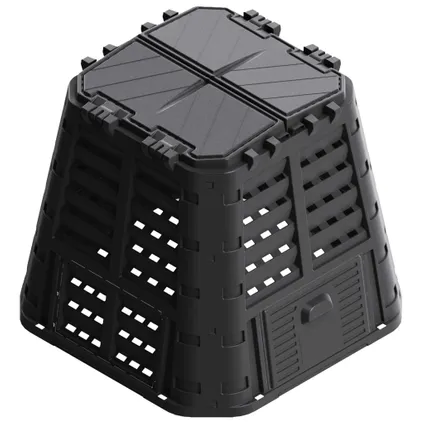 VidaXL compostbak zwart 93.3x93.3x80cm 480L 6