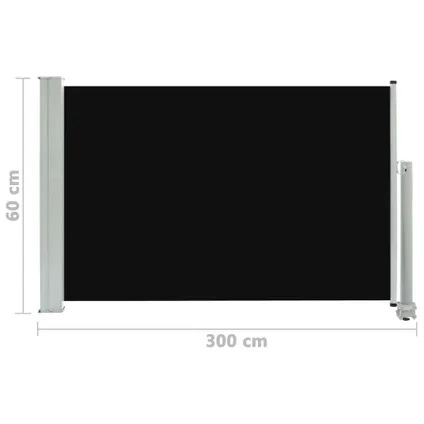 VidaXL tuinscherm uittrekbaar 60x300cm zwart 7