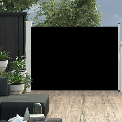 VidaXL tuinscherm uittrekbaar 100x500cm zwart