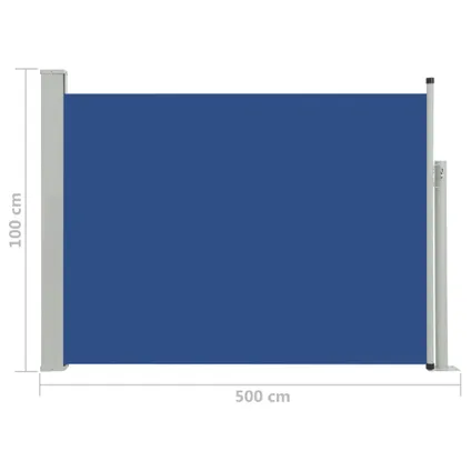 VidaXL tuinscherm uittrekbaar 100x500cm blauw 7