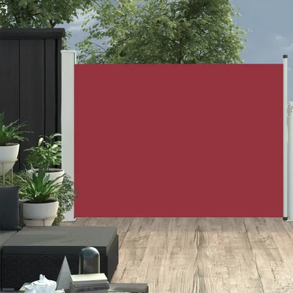 VidaXL tuinscherm uittrekbaar 100x500cm rood