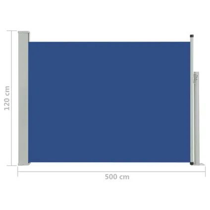 VidaXL tuinscherm uittrekbaar 120x500cm blauw 7