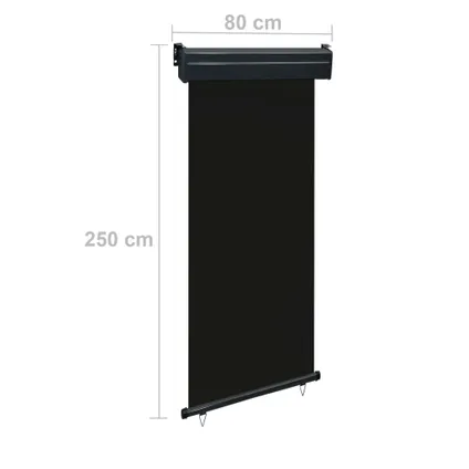 VidaXL balkonscherm 80x250cm zwart 10