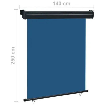 VidaXL balkonscherm 140x250 cm blauw 10