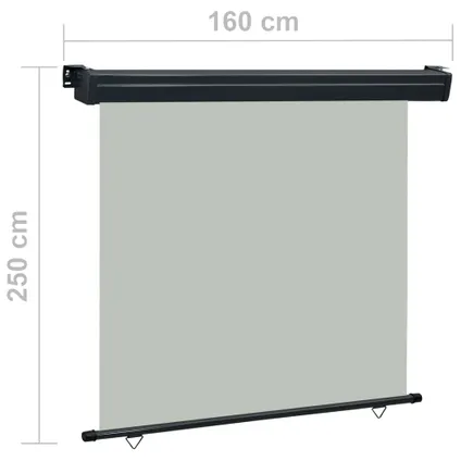 VidaXL balkonscherm 160x250 cm grijs 10
