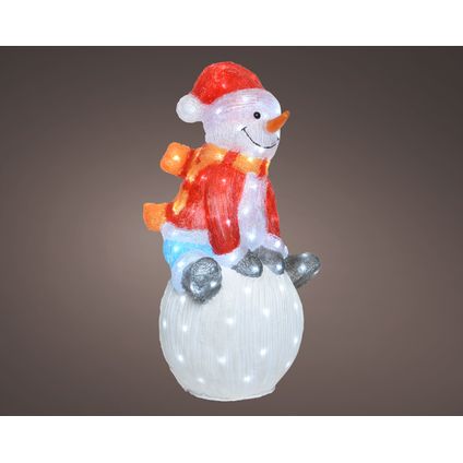 Decoris LED sneeuwman verlichting 100 koud wit 40,5x70,5cm