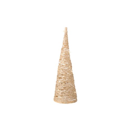 Cone doré Decoris 20 micro LED blanc chaud Ø11,5x38cm