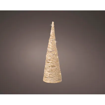 Cone doré Decoris 20 micro LED blanc chaud Ø11,5x38cm 2