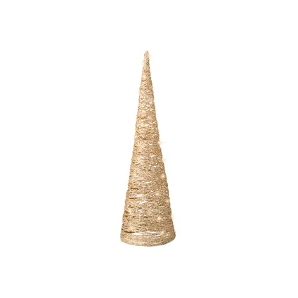 Illuminations de Noël cône Decoris doré 30 LED blanc chaud Ø15.5x58cm 2