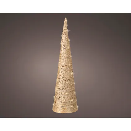 Decoris micro LED cone goud 40 warm wit Ø19,5x78cm 2