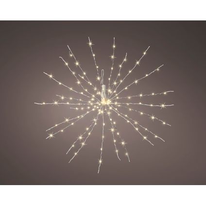 Étoile polaire Decoris 144 LED blanc chaud Ø55cm