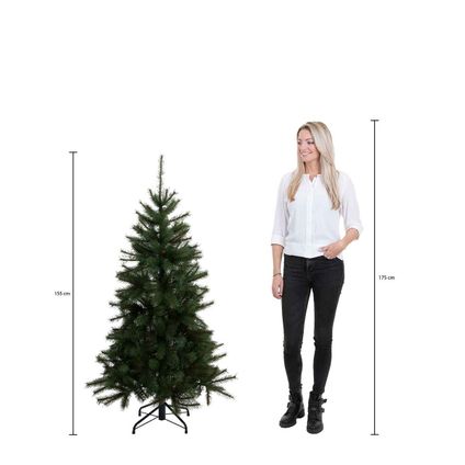 Sapin de Noël artificiel Black Box Trees Kingston 345 vert givré 155cm