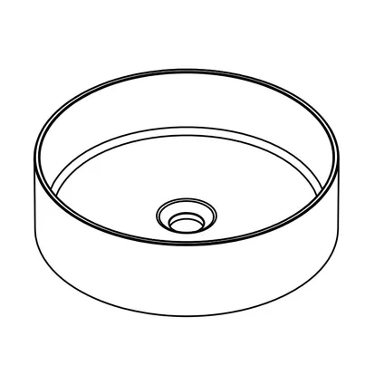 Aquazuro opzet waskom Cavone Ø38cm | Solid surface | mat wit | Rond 5