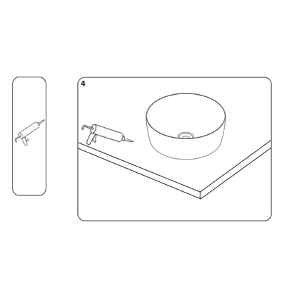 Vasque à poser Aquazuro Cerami I en Solid surface I finition blanc mat I Rond 9
