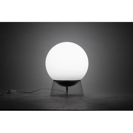 Lutec Connect tafellamp Globe zwart LED wit en gekleurd licht ⌀20cm