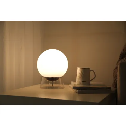 Lutec Connect tafellamp Globe zwart LED wit en gekleurd licht ⌀20cm 2
