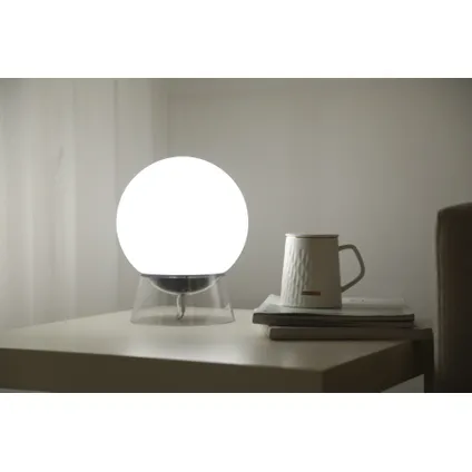 Lutec Connect tafellamp Globe zwart LED wit en gekleurd licht ⌀20cm 4