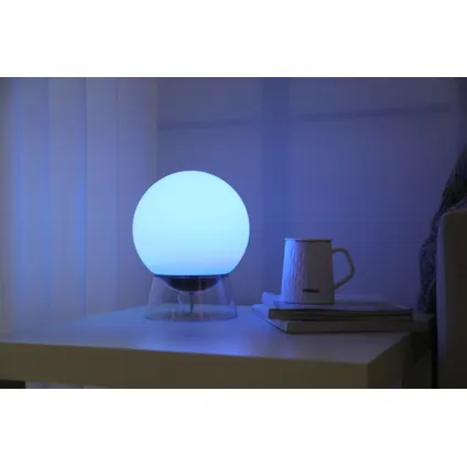 Lampe à poser Lutec Connect Globe LED noir lumière blanche et colorée ⌀20cm 6