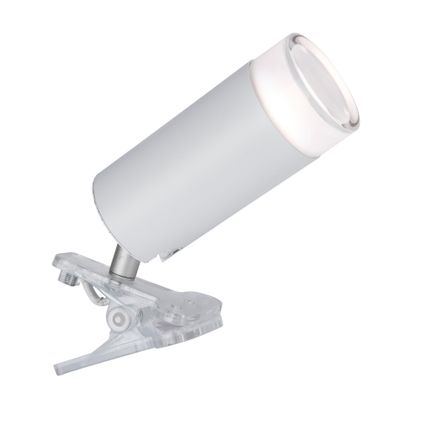 Spot à pince Lutec Connect Klipa LED blanc lumière blanche et colorée