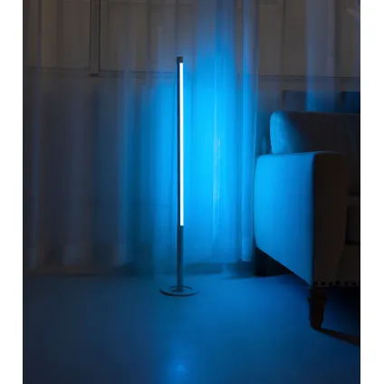Lampadaire Lutec Connect Wandie LED blanc lumière blanche et colorée 10,5W 2