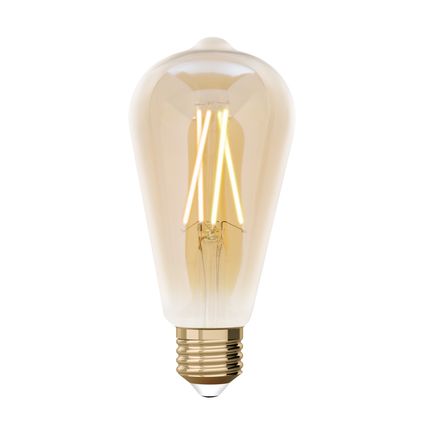 Lutec Connect slimme ledlamp Filament amber Ø6,4cm E27 7,5W