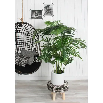 Mica Decorations grote Palm kunstplant - groen - H130 x D125 cm 4
