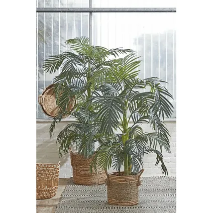 Mica Decorations grote Palm kunstplant - groen - H130 x D125 cm 5