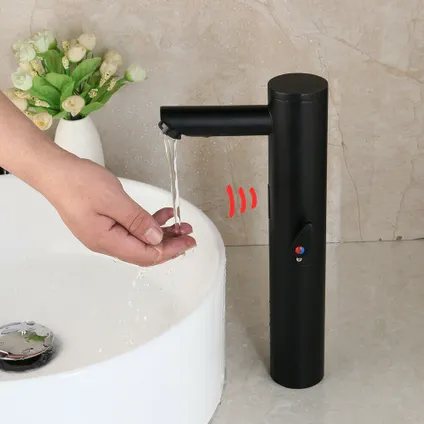 Malvizza  robinet capteur avec régulation thermique bec noir élevé