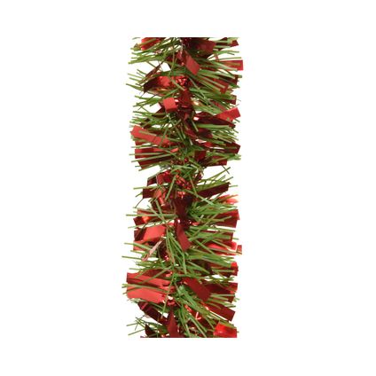 Guirlande de Noël lametta Decoris vert-rouge Ø7x200cm