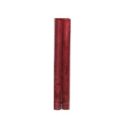 Decoris zelfdovende kaars wax binnen rood  Ø2,2x25cm 4 stuks