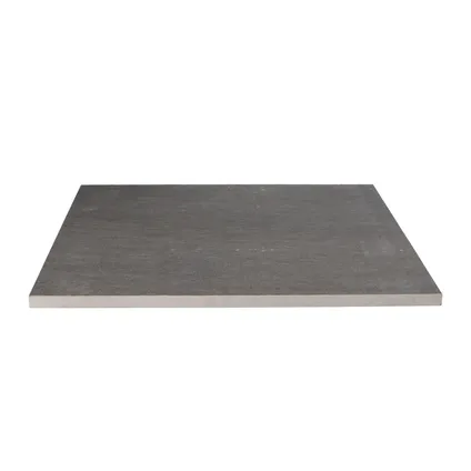 Decor keramische tegel graniet antraciet 60x60x2cm - 2 stuks